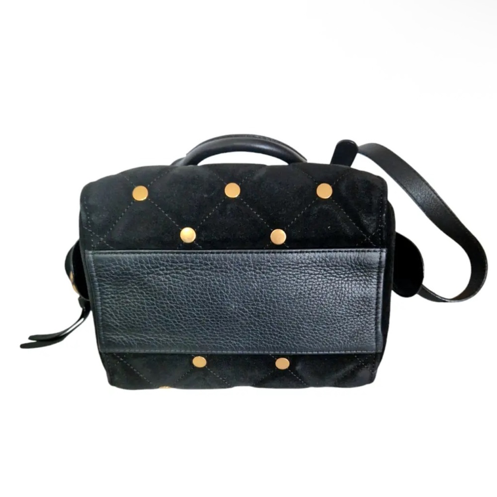 See By Chloe Small Paige Black suede and gold hardware crossbody Satchel - Picture 7 of 12